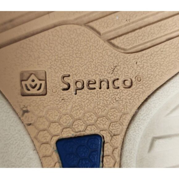 Spenco Women's Kholo Navy Blue/White Gingham Flat Sandals Size US 7 - Picture 8 of 8